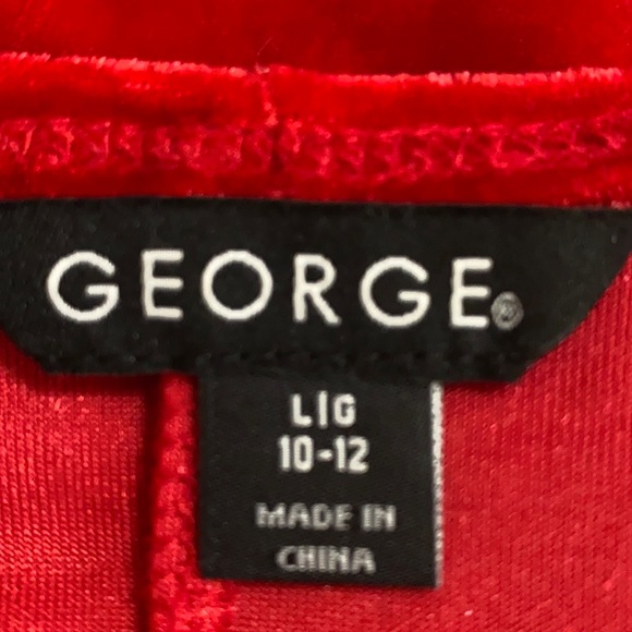 Long red velvet girls dress with sequins cute for the holidays - Picture 7 of 9